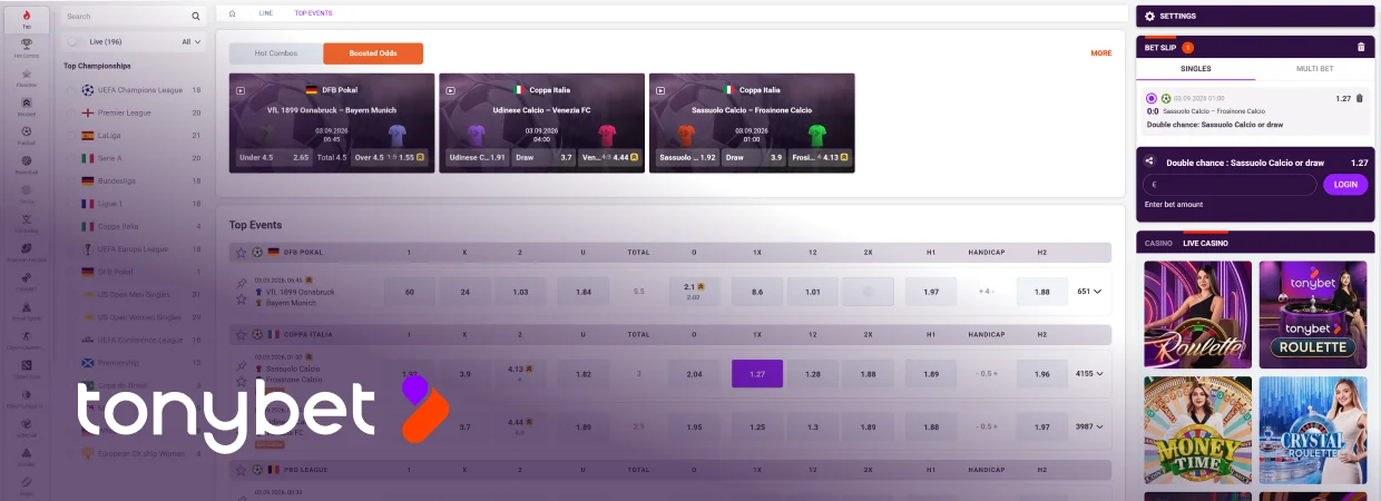 TonyBet online TonyBet online